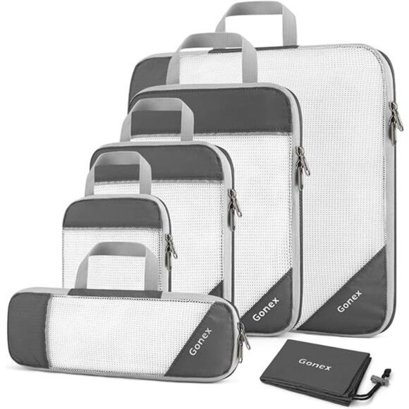 Compression Packing Cubes, Gonex Extensible Storage Mesh Bags Organizers - Picture 7 of 7